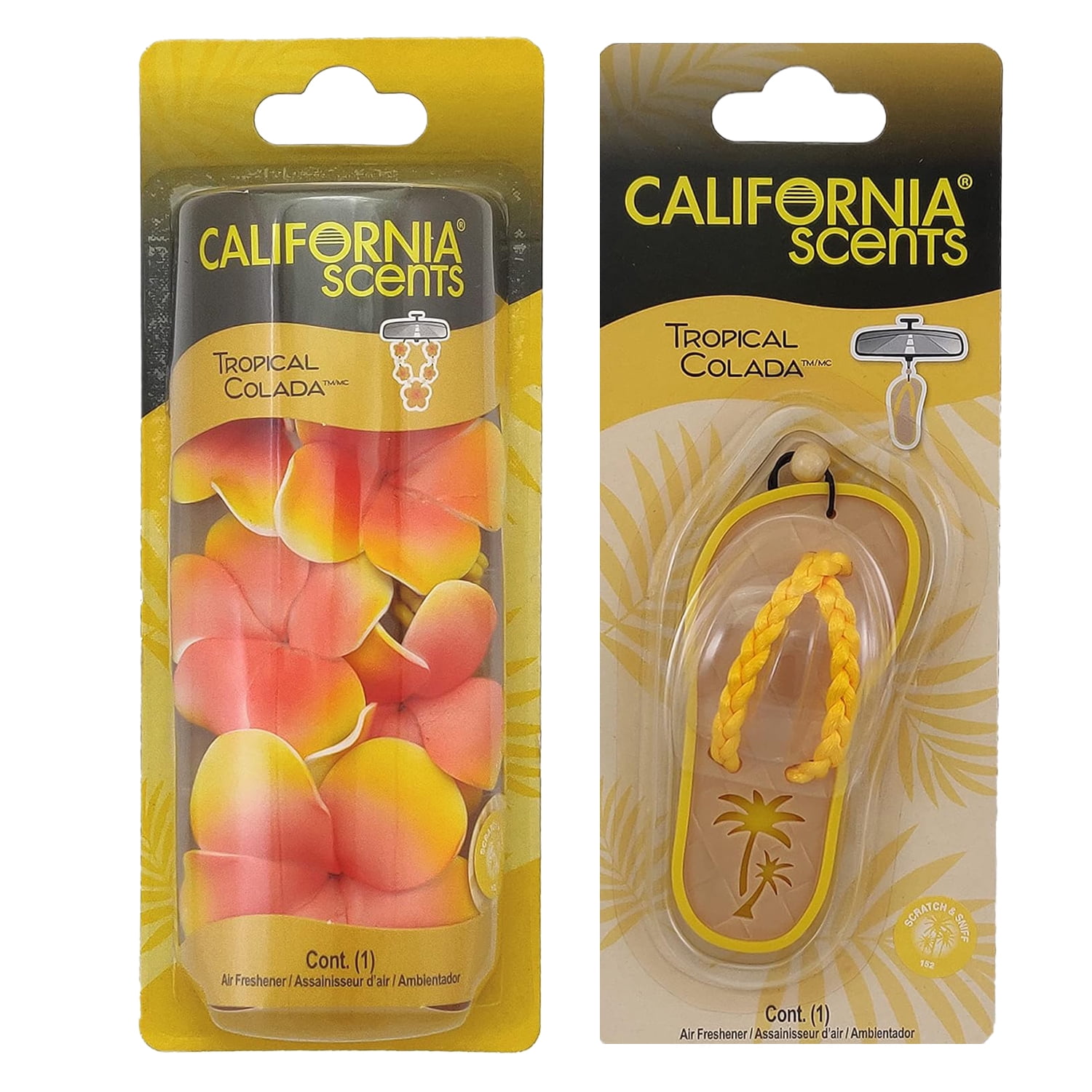 California Scents Scented Necklace and Sandal Hanging Car Air Freshener