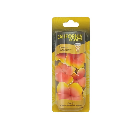 California Scents Scented Necklace in Tropical Colada: The Perfect Lei for Your Car - Hanging Flower Air Freshener