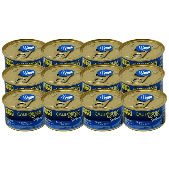 California Scents Spillproof Car Air Freshener - The Best Car Air Freshener and Odor Eliminator for Your Vehicle, Newport New Car, 12 Packs
