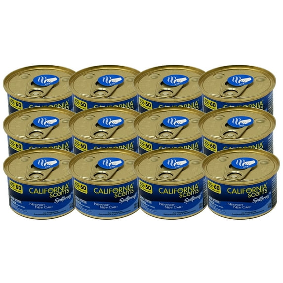 California Scents Spillproof Car Air Freshener - The Best Car Air Freshener and Odor Eliminator for Your Vehicle, Newport New Car, 12 Packs