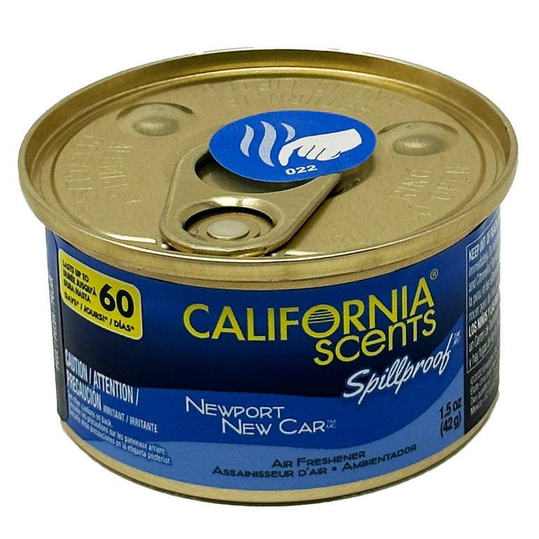 California Scents Spillproof Car Air Freshener - The Best Car Air Freshener  and Odor Eliminator for Your Vehicle, Newport New Car 