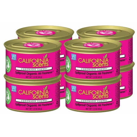 California Scents Car Air Freshener Organic for Home Office Taxi Coronado Cherry (12-Pack)