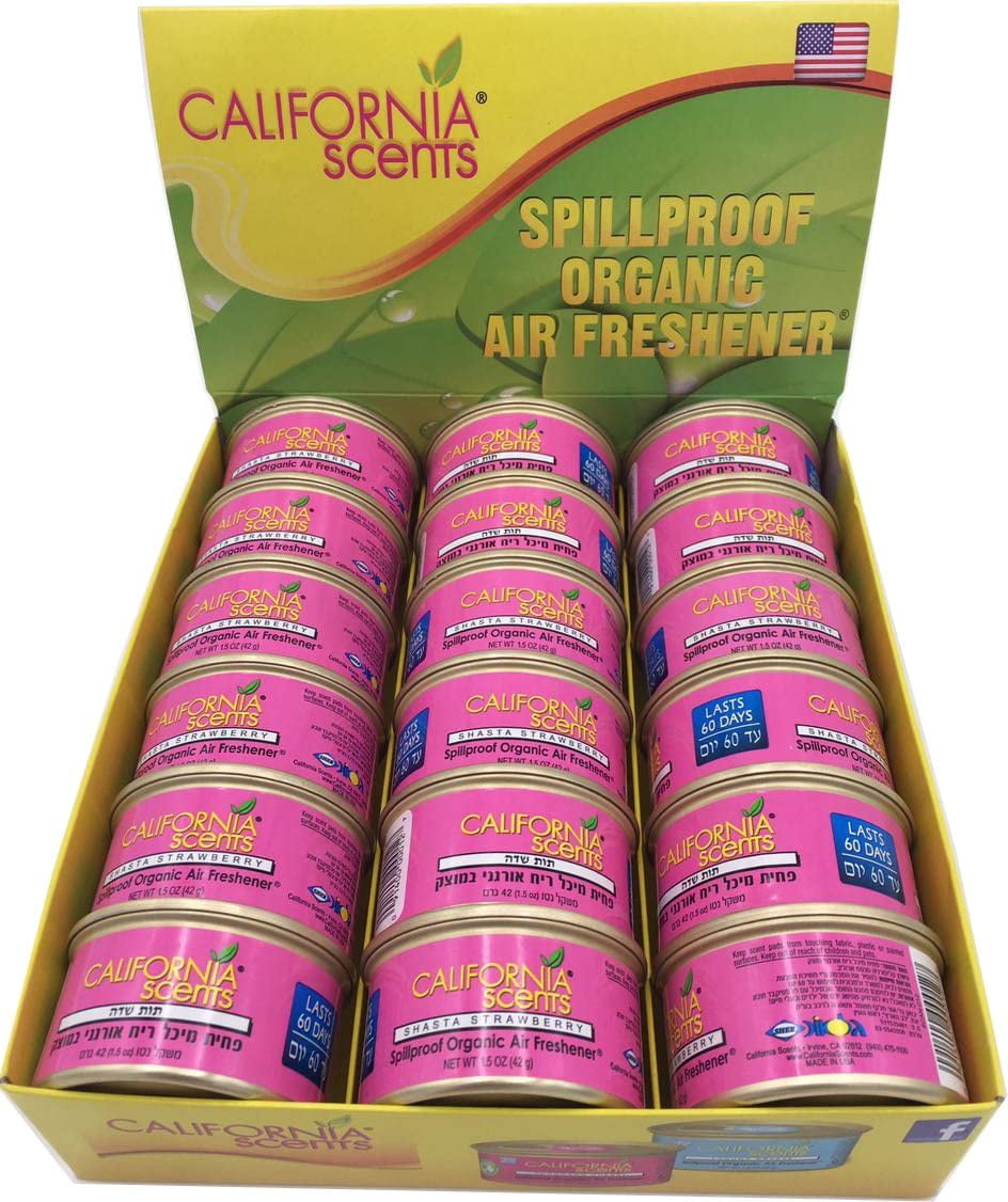 CALIFORNIA SCENTS Spillproof Assorted Air Fresheners in Can (Pack Of 18)
