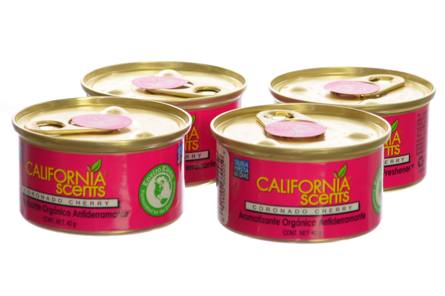 California Scents Car Home Organic Spill Proof Air Freshener Tin Can Multi  Packs