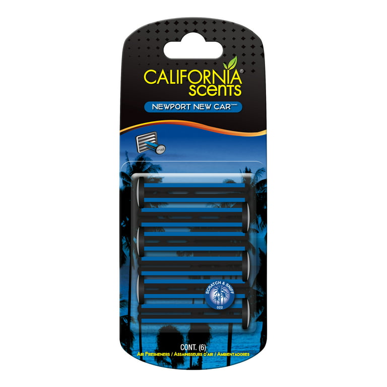 California Scents Vent Stick Air Freshener (Newport New Car Scent, 6 Pack)  