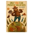 thumbnail image 1 of California, Smokey Bear with Shovel, Only You can prevent Wildfires Birch Wood Wall Sign (6x9 Rustic Home Decor, Ready to Hang Art), 1 of 5