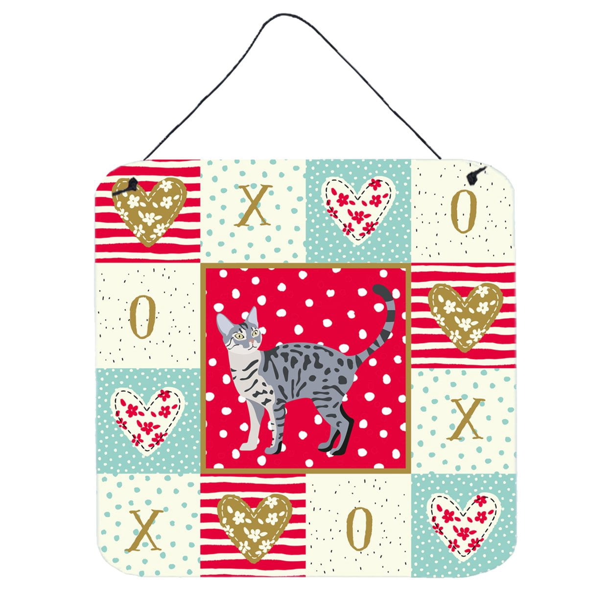 California Spangled #1 Cat Love Wall or Door Hanging Prints