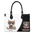 thumbnail image 1 of California Spangled Cat Bag, Personalized Leather Handbags For Women - Personalized Bag with Name - Tote Bags for Mom Grandma - Custom Gifts Ideas for Her, Gift for Cat Lover, Cat Mom, 1 of 7