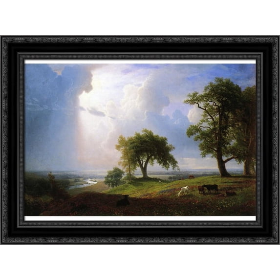 California Spring 24x18 Black Ornate Wood Framed Canvas Art by Bierstadt, Albert