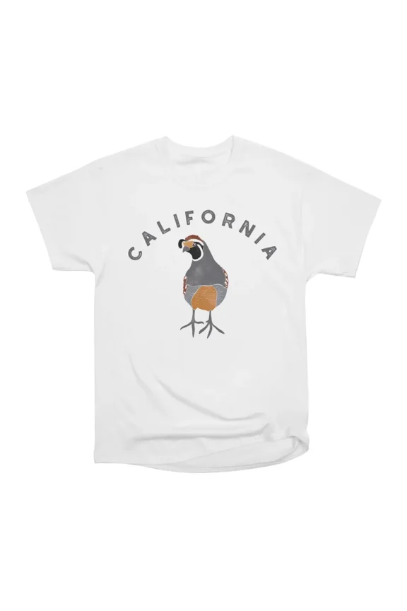 California State Bird California Quail T-Shirt Tee Gift For Him Merch For Her Apparel For