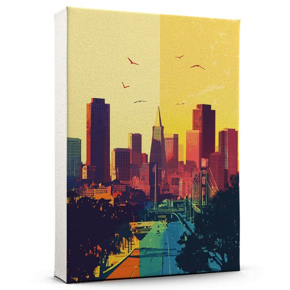 California State Canvass Vintage, California Travel Prints Wall Art, California State Travel Canvas, California Travel Colorful Canvas - 100AZ216