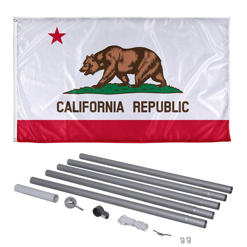 Bandiera Stato California 4x6' In Nylon – Prodotta In USA Con Inchiostri DuPont E Garanzia 12 Mesi