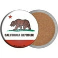 thumbnail image 1 of California State Flag Novelty Circle Coaster Set of 4 3.5" Coaster (Sets of 4) (CC), 1 of 1