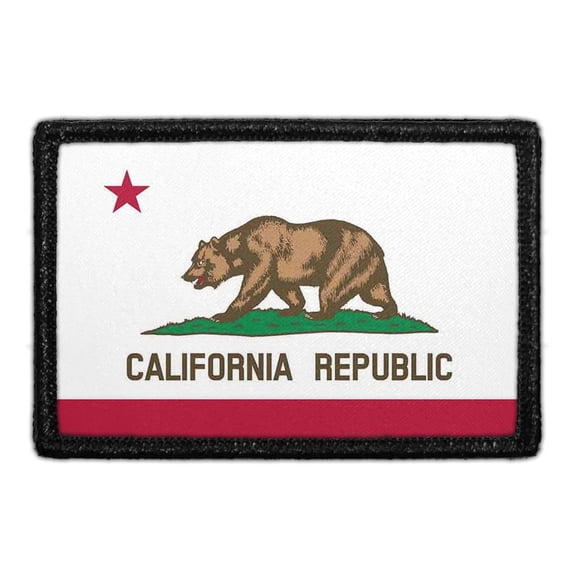 California State Flag - Color - Distressed Morale Patch - Removable Patch