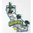 thumbnail image 1 of California State Map and Landmarks Collage Fridge Collectible Souvenir Magnet FMC, 1 of 1