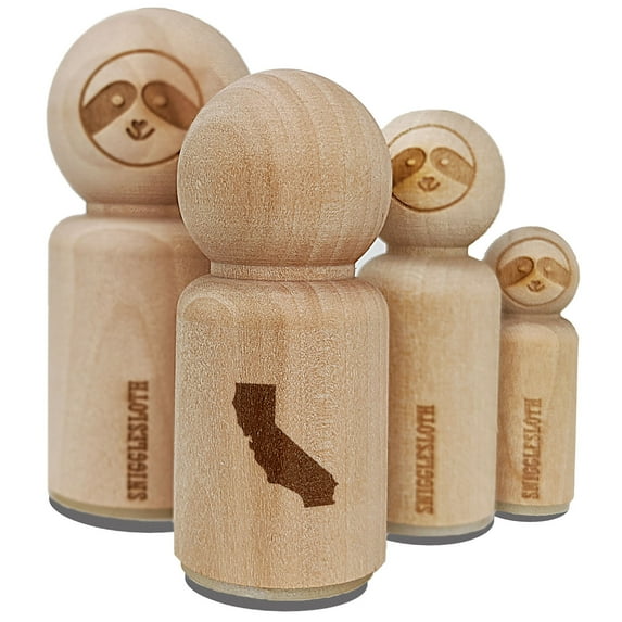 California State Silhouette Rubber Stamp for Scrapbooking Crafting Stamping - Mini 1/2 Inch