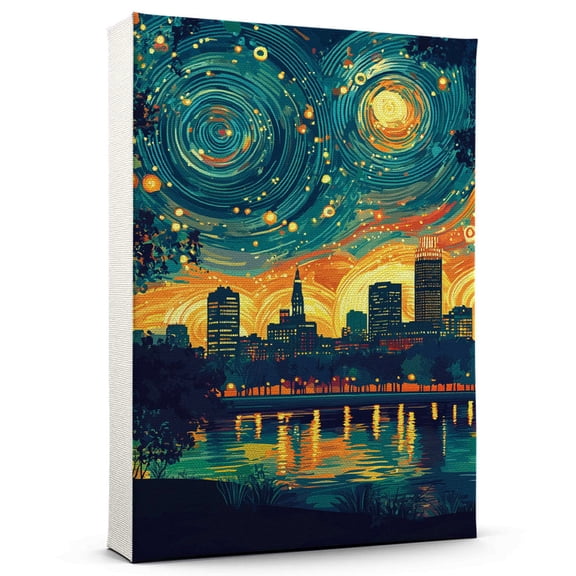 California State Travel Canvas Art Print, California Wall Canvas Starry Night, California State Canvas Painting decorCalifornia Travel Picture -97AZ212