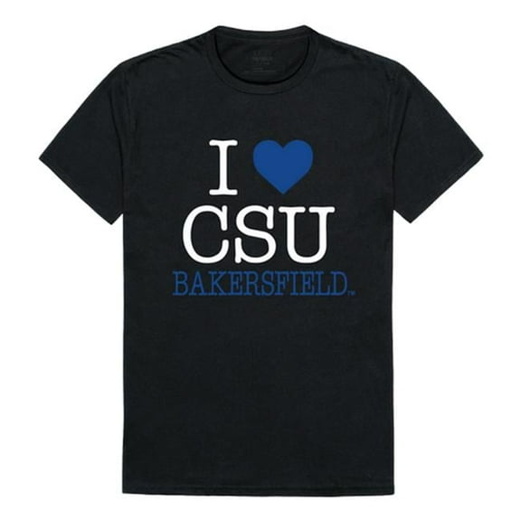 California State University, Bakersfield I Love T-Shirt, Black - 2XL