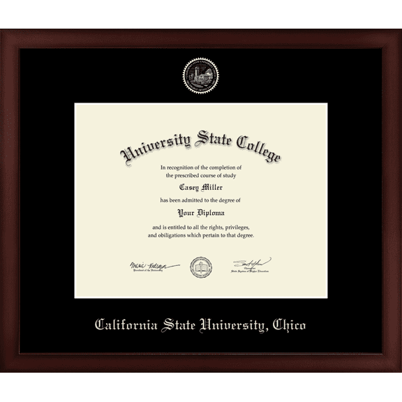California State University Chico Diploma Frame, Document Size 11" x 8.5"