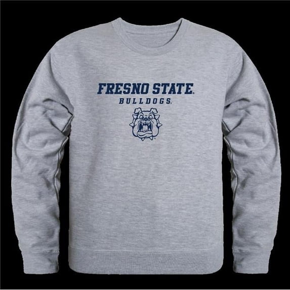 California State University, Fresno Bulldogs Seal Crewneck Sweatshirt, Heather Grey - Extra Large