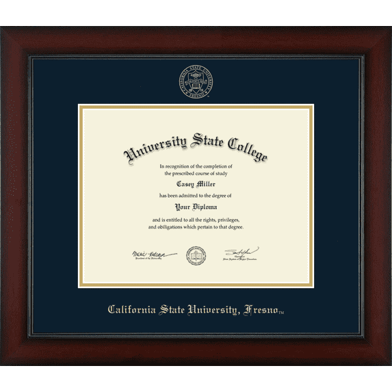 California State University Fresno Diploma Frame, Document Size 11" x 8.5"