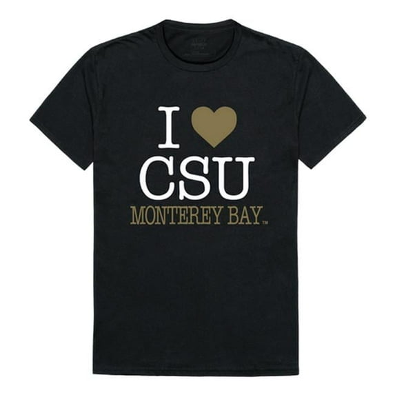 California State University, Monterey Bay I Love T-Shirt, Black - Extra Large
