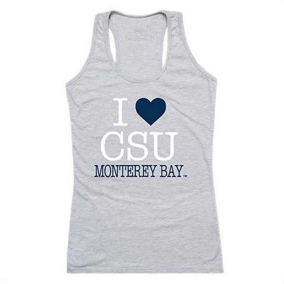 California State University, Monterey Bay Women Love Tank Top, Heather Grey - Medium