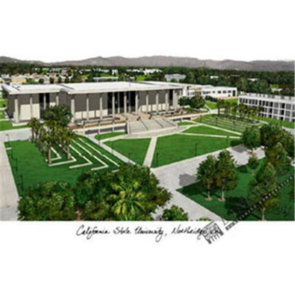 California State University  Northridge Campus Images Lithograph Print
