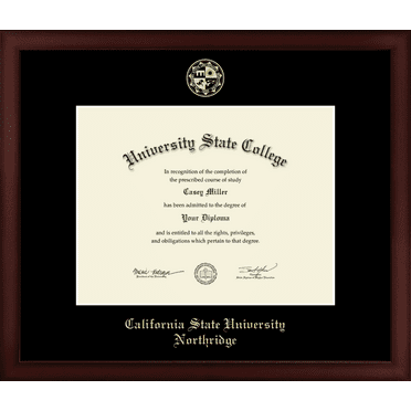 California State University Northridge Diploma Frame, Document Size 11" x 8.5"