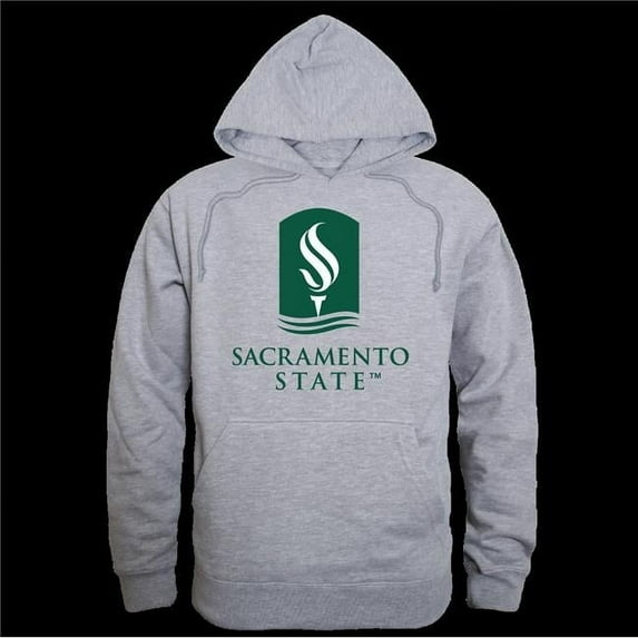 California State University, Sacramento Hornets Seal Hoodie, Heather Grey - 2XL