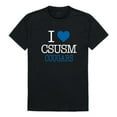 thumbnail image 1 of California State University San Marcos Cougars I Love T-Shirt, Black - Small, 1 of 1