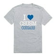 thumbnail image 1 of California State University San Marcos Cougars I Love T-Shirt, Heather Grey - Small, 1 of 1