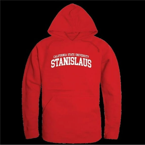 California State University, Stanislaus Warriors Seal Hoodie, Red - Large