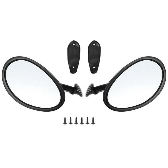 Style Left & Right Car Classic Retro Door Wing Side Mirror Rearview Vintage Matte Universal Black