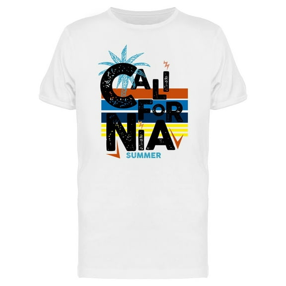 California Summer Graphic T-Shirt Men -Image by Shutterstock, Male x-Large