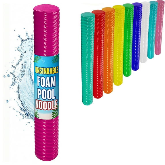 California Sun Deluxe Unsinkable Ultra Soft Foam Cushion Pool Noodle - Hot Pink