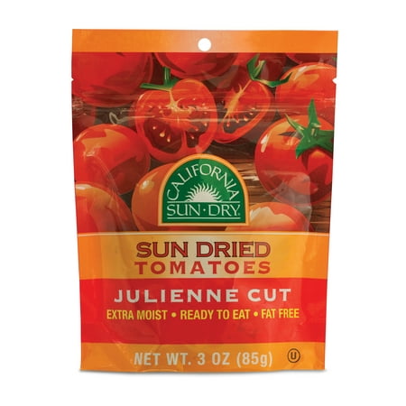 California Sun Dry, Sun-Dried Tomatoes, Julienne Cut, 3 oz Bag, Gluten Free