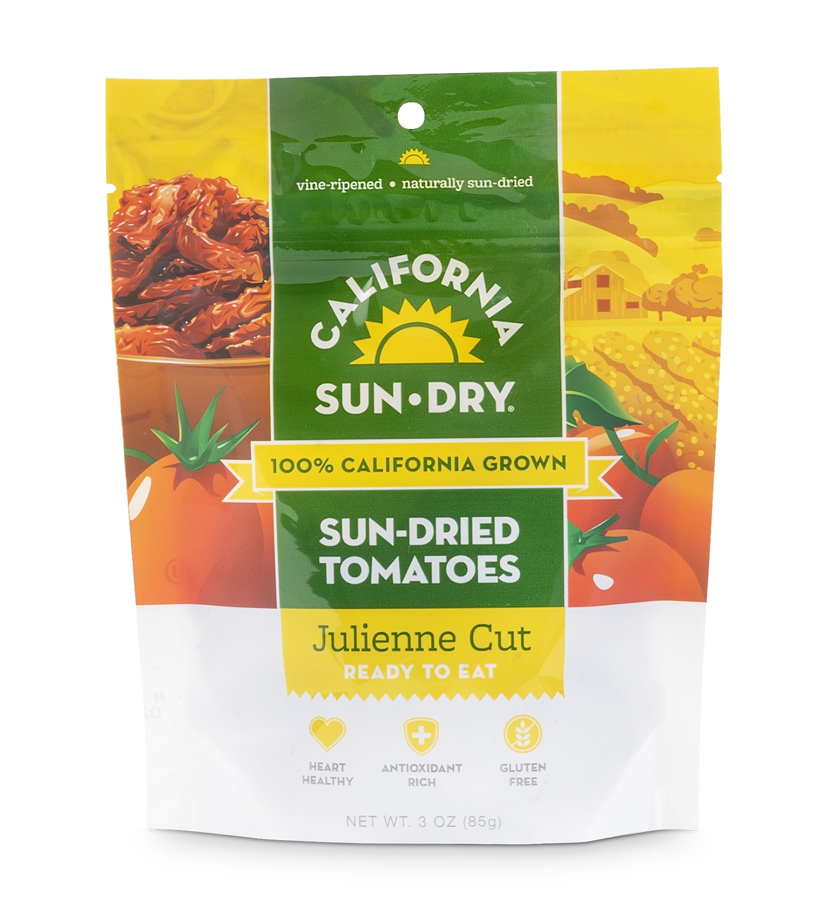 California Sun Dry, Sun-Dried Tomatoes, Julienne Cut, 3 oz Bag, Gluten Free