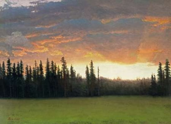 California Sunset Canvas Art - Albert Bierstadt (20 x 28)