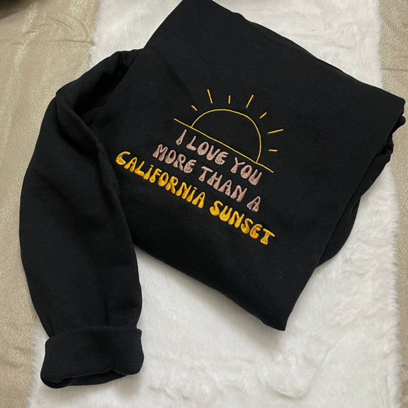 California Sunset Music Embroidered Sweatshirt