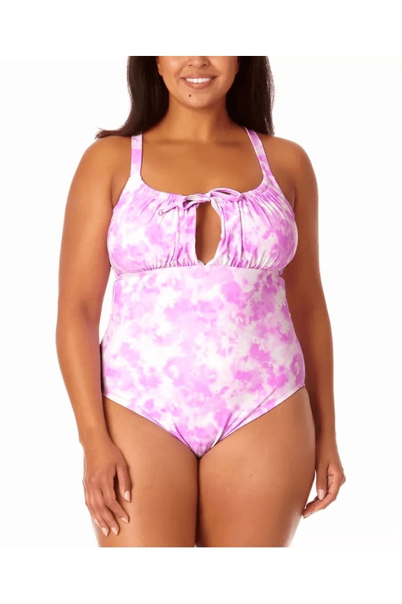 PINK Juniors' Tie-Dye One Piece Swimsuit, US 1, NWOT