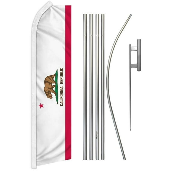 California Super Flag & Pole Kit