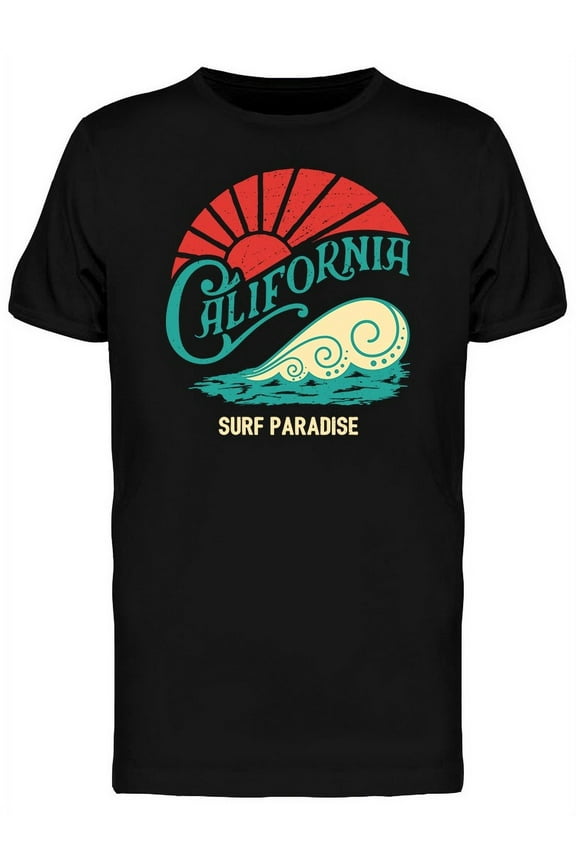 California Surf Paradise Logo T-Shirt Men -Image by Shutterstock, Male XX-Large