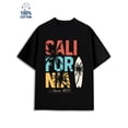 thumbnail image 1 of California Surf for men city 180G 100% Cotton black short new york Casual Unisex Shirt Graphic Tee tshirts Fashion Unisex Shirt Graphic tshirts Unique Design Unisex Shirt Graphic Tee tshirts, 1 of 7