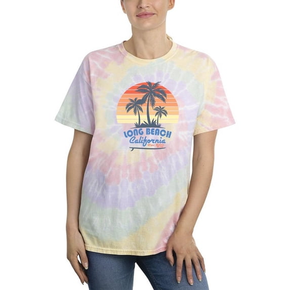 California Surfer Sunset Tie Dye Spiral Women -Image by Shutterstock, Female x-Large