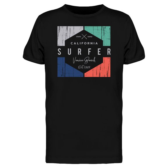 California Surfer Venice T-Shirt Men -Image by Shutterstock, Male XX-Large