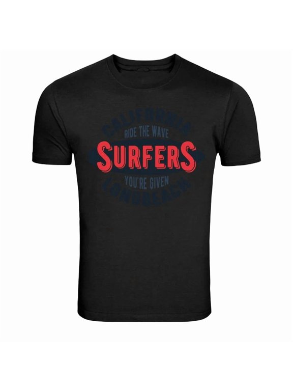 California Surfers Long Beach Ride The Wave Surfing Graphic Timeless Theme For Everyday Style T-Shirt, Size S-5XL