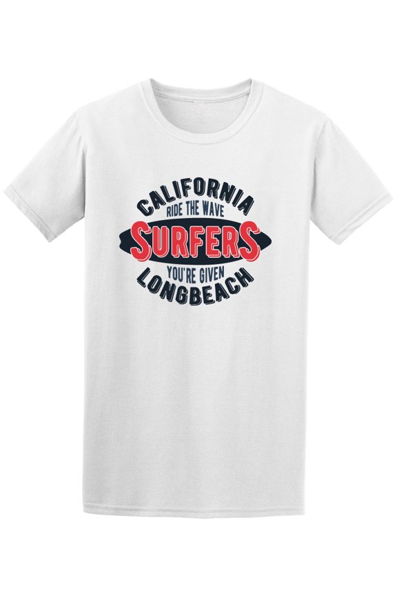 California Surfers Ride The Wave T-Shirt Men -Image by Shutterstock, Male Small