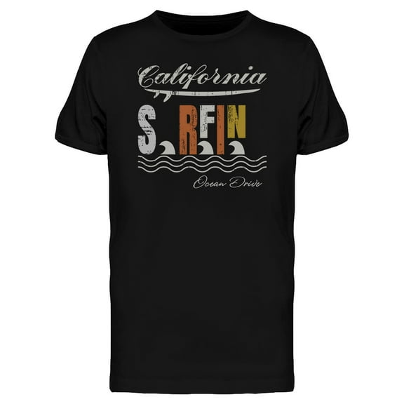 California Surfin T-Shirt Men -Image by Shutterstock, Male Large