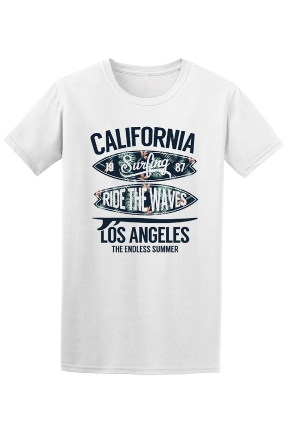 California Surfing Ride The Waves LA T-Shirt - Image by Shutterstock, Male Small